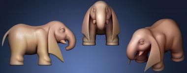 3D мадэль Мультяшный Слон (STL)